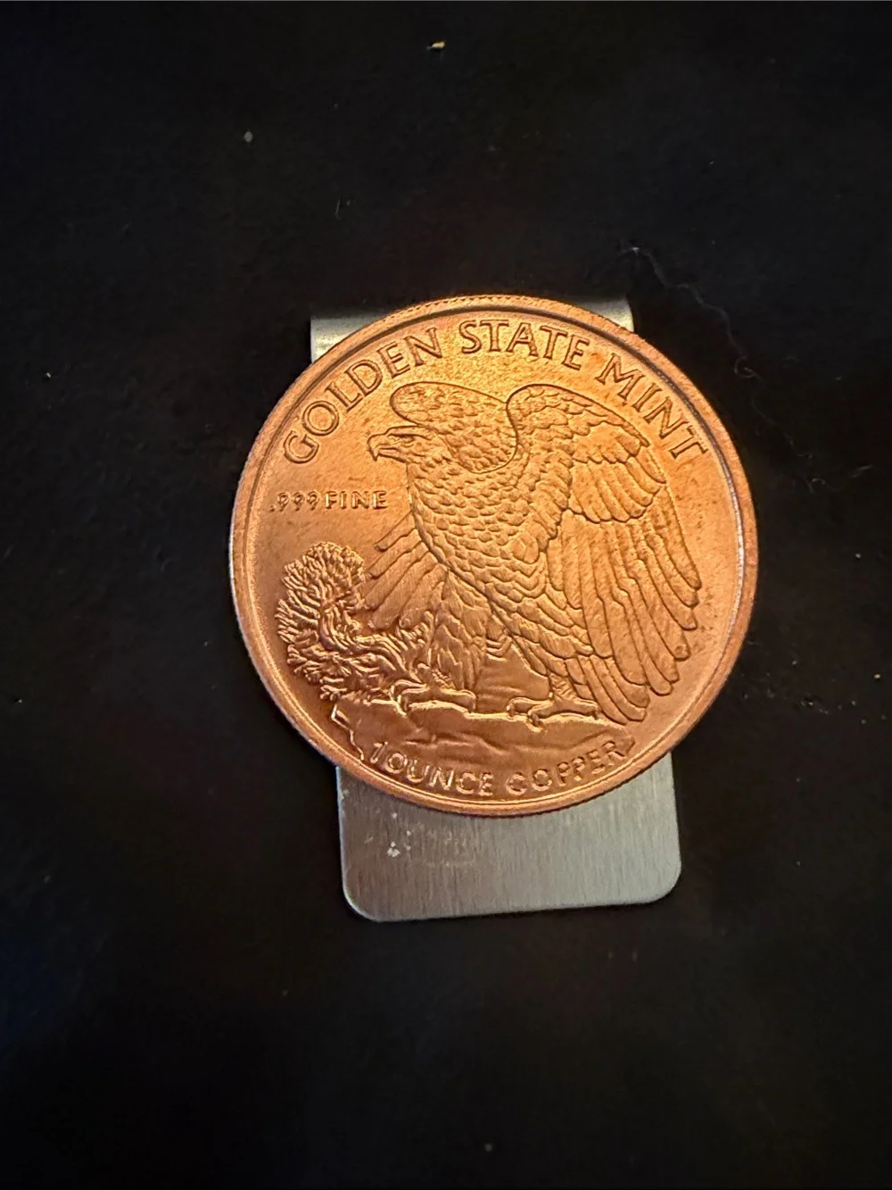 Copper Coin Money Clip - Copper Finish